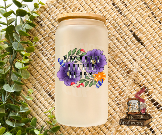 Floral Violet Little Thing Glass Tumblers